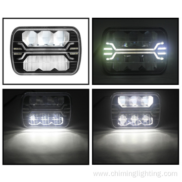 36W 7Inch Led Headlight 12-24V Car Led Headlamp High Low Beam 7" Square Driving Lights For Tractor Led Work